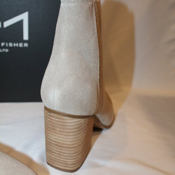 NIB MARC FISHER WOMEN'S OSHAY GRAY‎ SUEDE ZIP UP ANKLE BOOTS - Picture 5 of 7